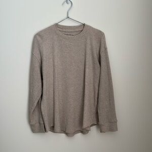 A&F Super Soft Long Sleeve Waffle Boyfriend Tee